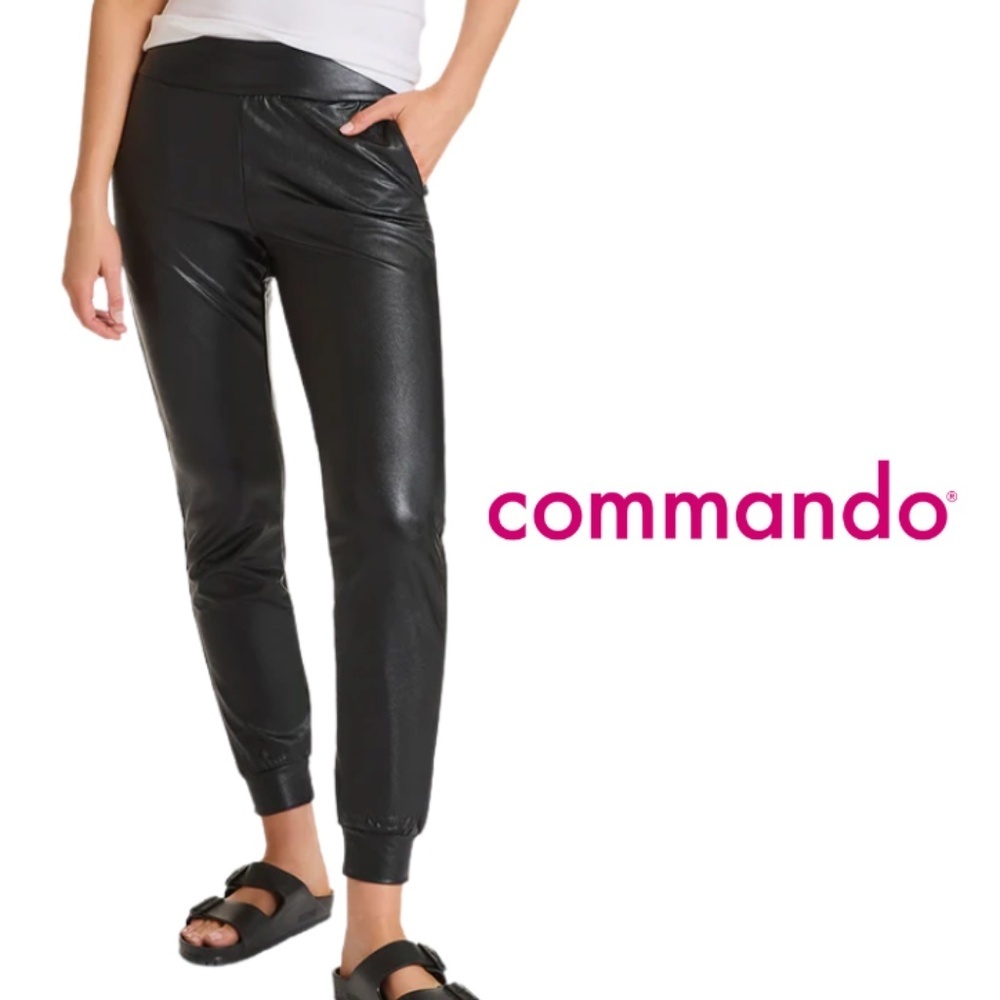 Commando Revolve Faux Leather Jogger Black Size Large